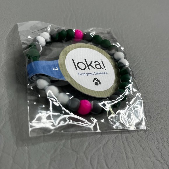 Lokai Bracelets Camo Tie-Dye Theme Green Gray & White New Sealed NWT - Picture 3 of 3